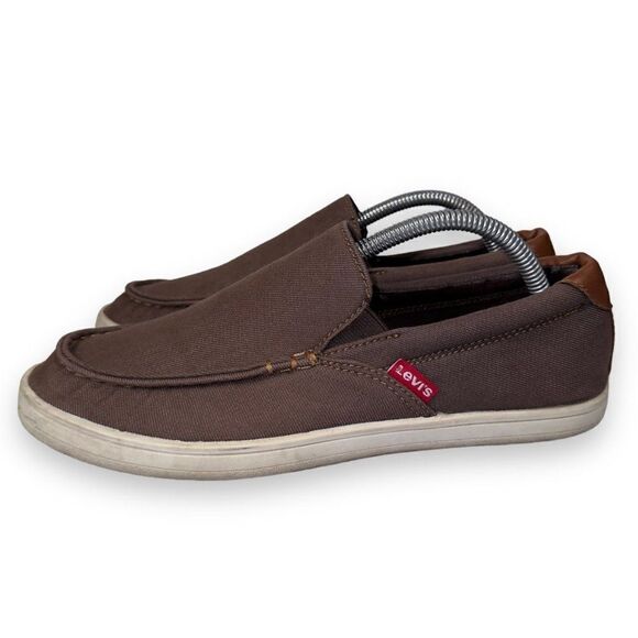 Levi's Casual Slip-on Comfort Canvas Loafers Brown 51825209B Men's 8.5 - Picture 2 of 11